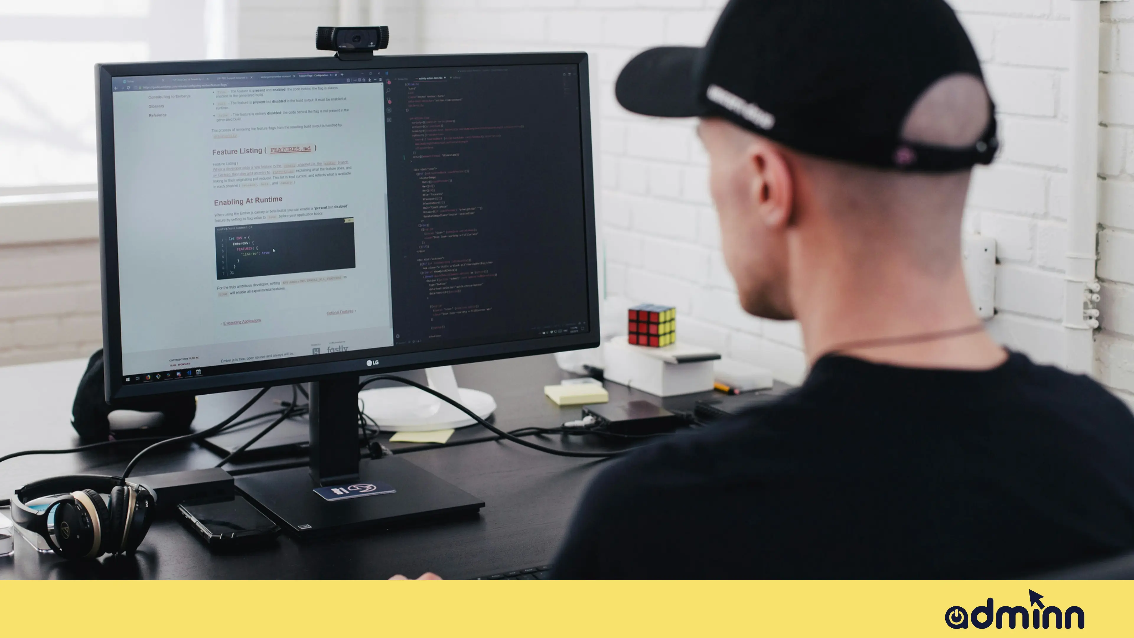 person checking code security