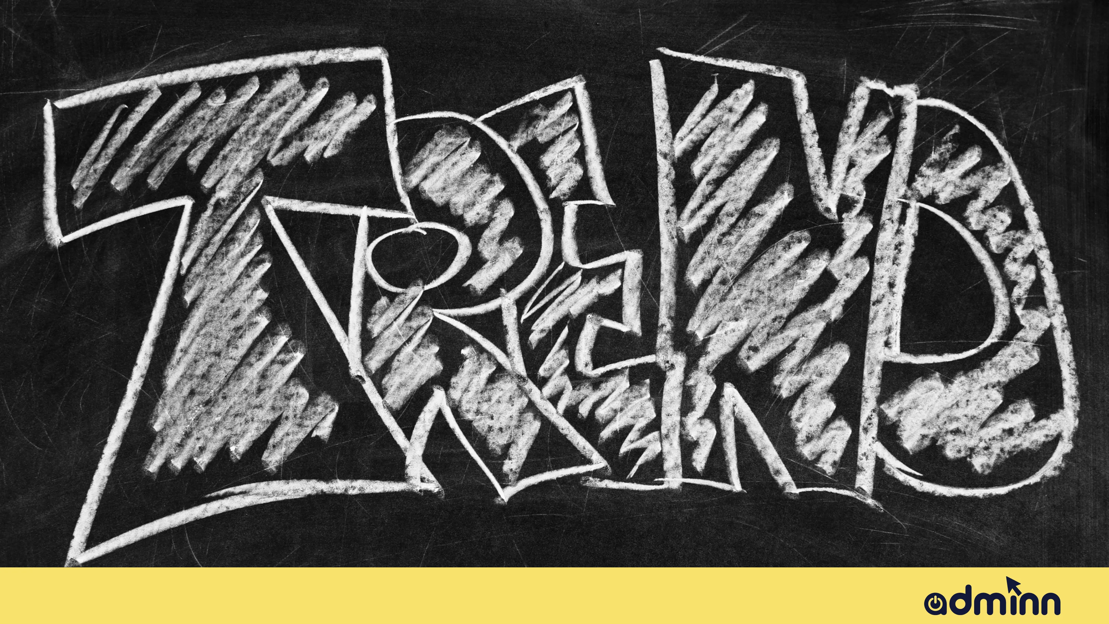 the word trends written in chalk